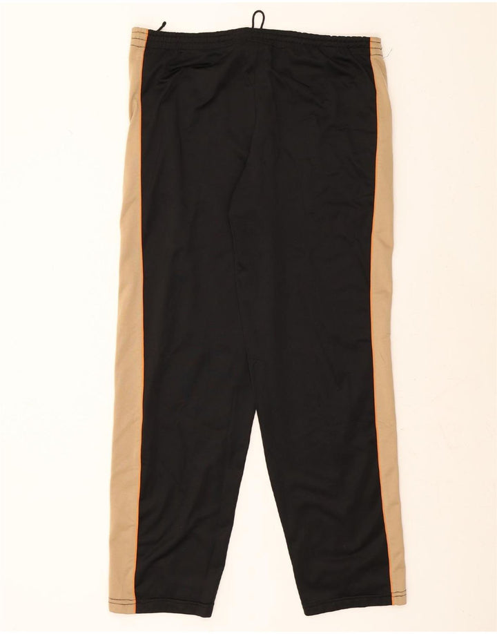 IDENTIC Mens Tracksuit Trousers XL Black Colourblock Polyester Vintage Identic and Second-Hand Identic from Messina Hembry 