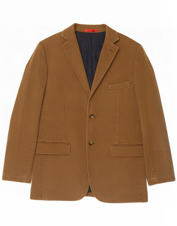 Gant Giacca blazer da uomo a 2 bottoni EU 48 Cotone marrone medio