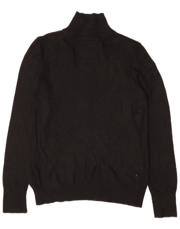 Maglione maglione da donna con collo alto SUPERDRY UK 14 Cashmere nero medio