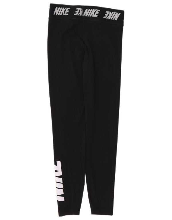 Leggings grafici da donna Nike UK 8 piccoli in cotone nero