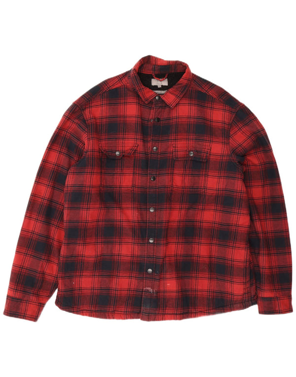 Marks & Spencer Camicia da uomo regolare in flanella 2XL a quadri rossi