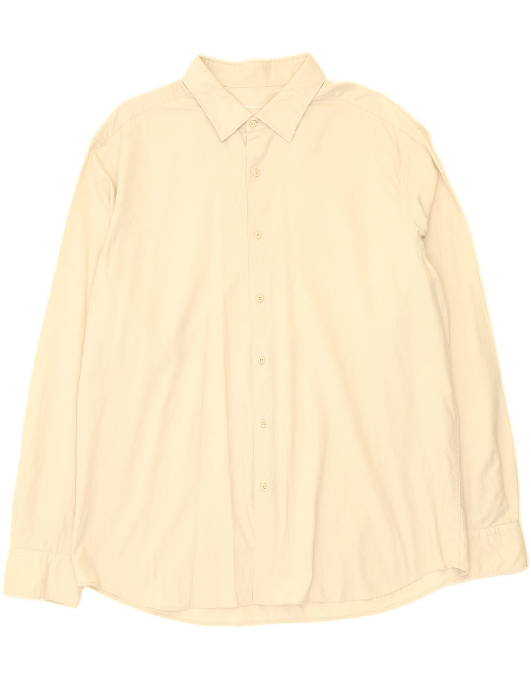 MASSIMO DUTTI Mens Shirt 2XL Beige Cotton Vintage Massimo Dutti and Second-Hand Massimo Dutti from Messina Hembry 