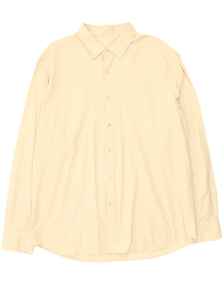MASSIMO DUTTI Mens Shirt 2XL Beige Cotton Vintage Massimo Dutti and Second-Hand Massimo Dutti from Messina Hembry 