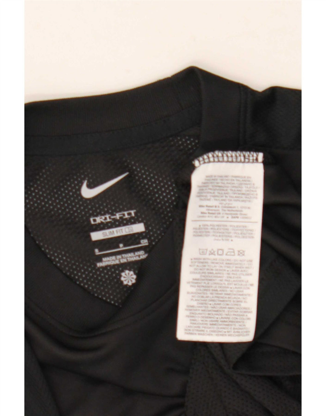 T-shirt Nike Dri Fit Slim da uomo, piccola, in poliestere nero