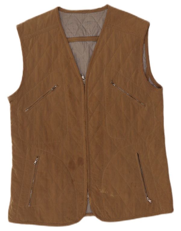Gilet trapuntato da donna Allegri UK 14 beige medio