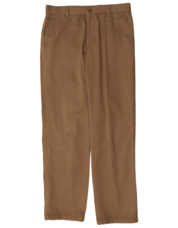 Pantaloni chino dritti da uomo VINTAGE W32 L30 classico in cotone beige