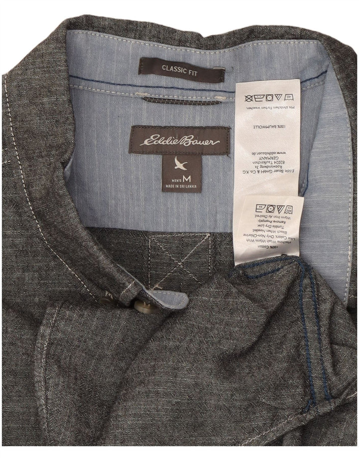 EDDIE BAUER Camicia da uomo dalla vestibilità classica in cotone grigio medio