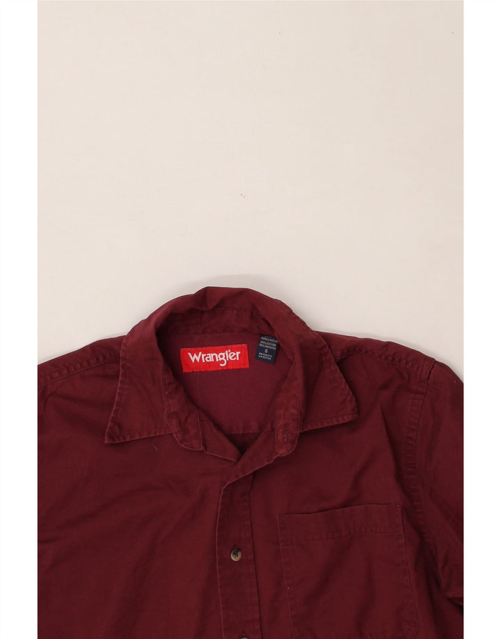 WRANGLER Mens Shirt Small Maroon Cotton Vintage Wrangler and Second-Hand Wrangler from Messina Hembry 