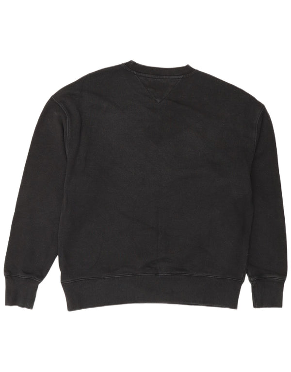 Tommy Hilfiger Uomo Felpa grafica Maglione Piccolo Nero Colourblock