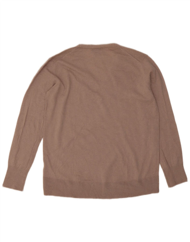 Massimo Dutti Maglione oversize da donna con scollo a V UK 6 XS Grigio