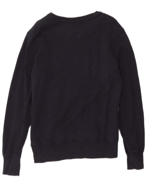 Felpa con grafica Nike da donna, maglione, UK 14, cotone blu navy medio