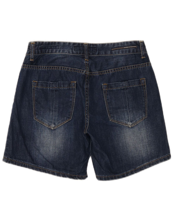 Pantaloncini di jeans da donna Silvian Heach UK 8 piccoli W28 cotone blu