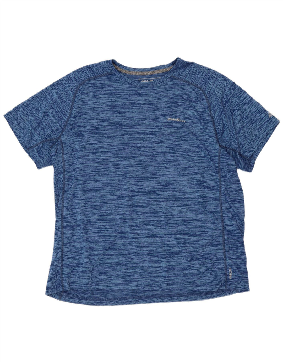 T-shirt da uomo EDDIE BAUER Top XL poliestere chiazzato blu