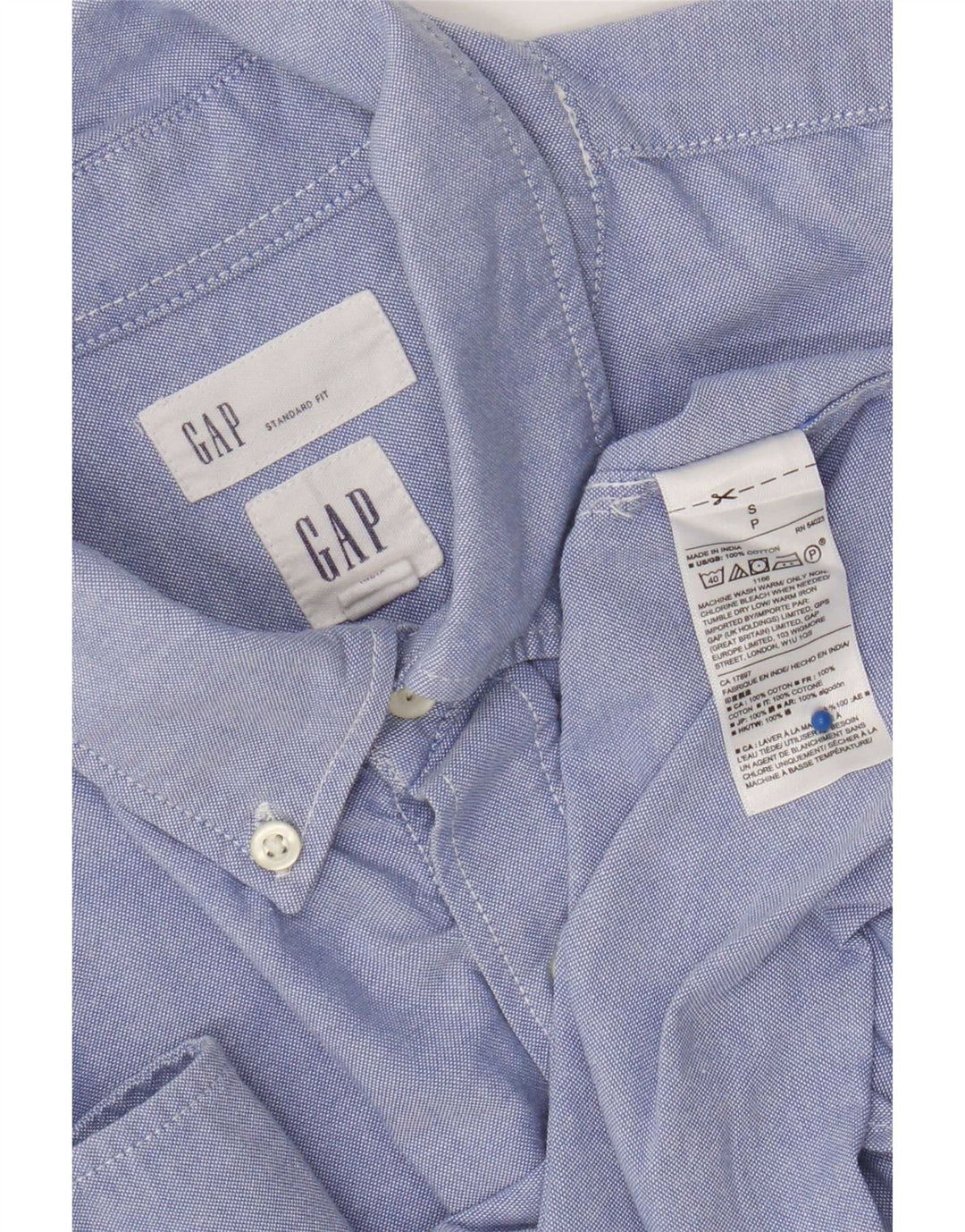 Camicia Gap da uomo vestibilità standard piccola in cotone blu