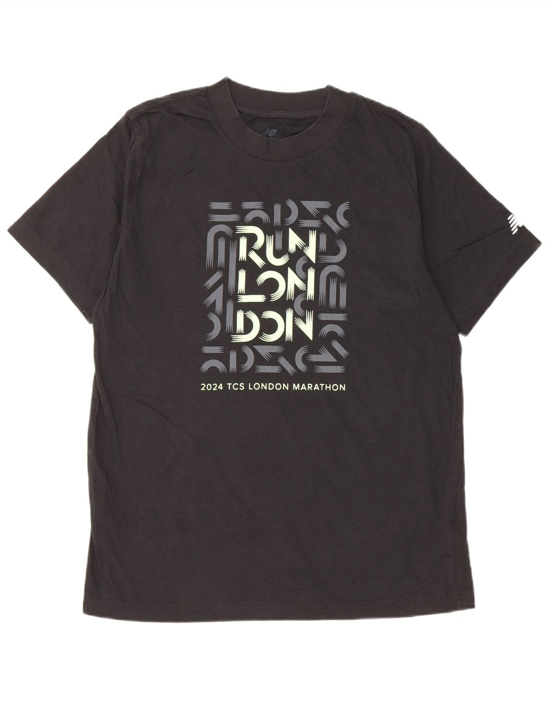 T-shirt grafica da uomo New Balance Top in cotone nero medio