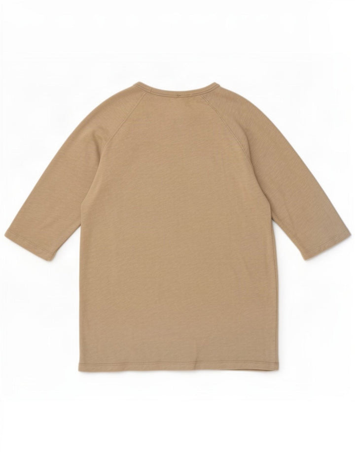 Top Zara da donna manica 3/4 UK 12 cotone grigio medio