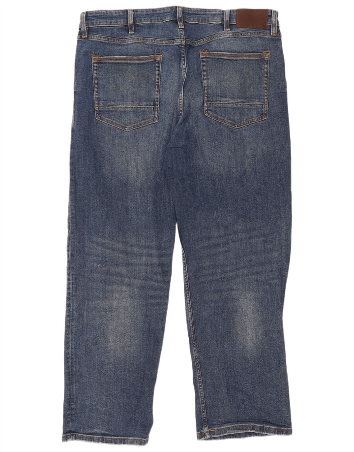 Jeans larghi da uomo Marks & Spencer W38 L31 cotone blu navy