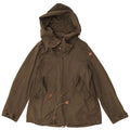 Giacca Parka con cappuccio da donna Zara UK 36 piccola nylon verde