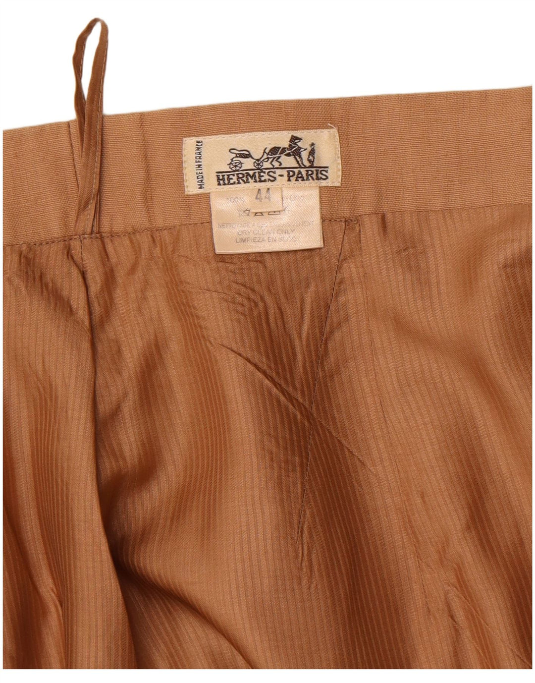 Gonna dritta da donna HERMES IT 44 media W30 lino beige