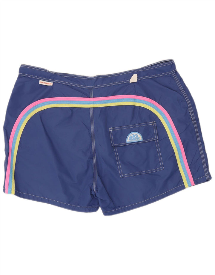 Pantaloncini da bagno da uomo Sundek XL in nylon blu navy