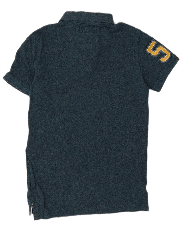 Polo grafica da uomo Superdry Small in cotone blu