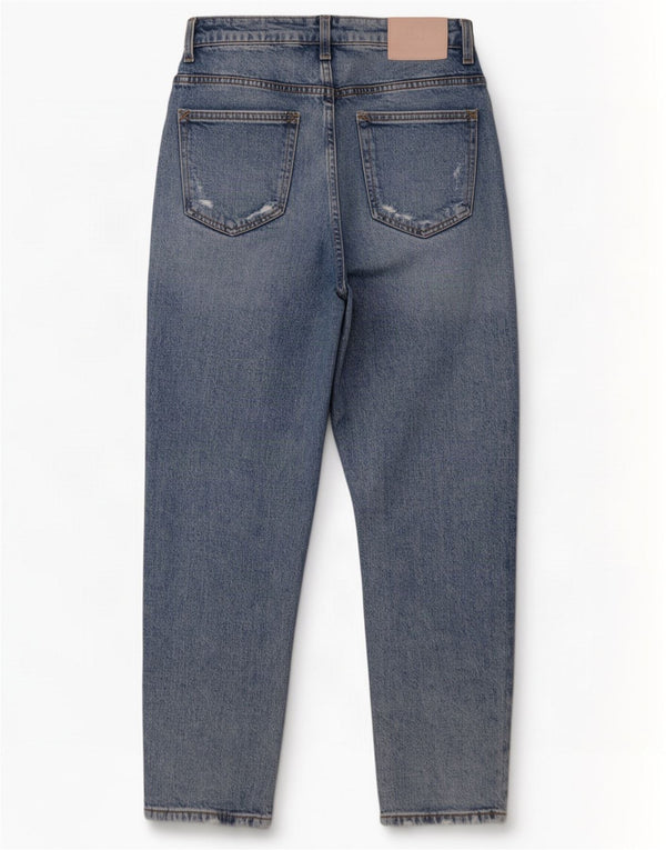 Jeans affusolati effetto consumato Zara da donna EU 40 medio W30 L29 blu