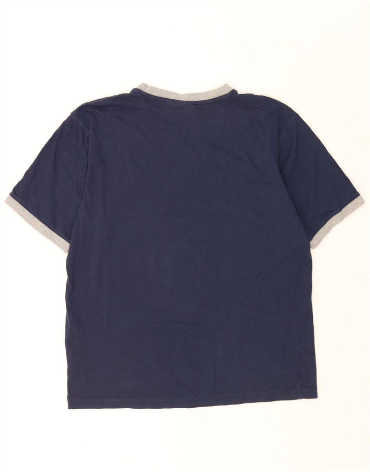T-shirt Fila da uomo Top Large in cotone blu navy