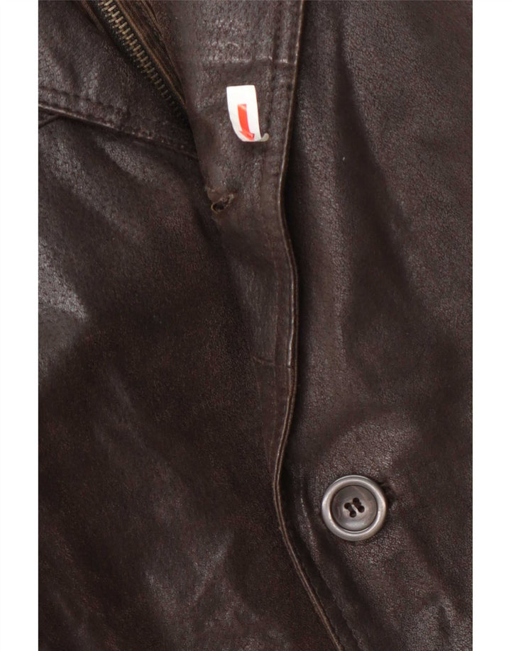 Giacca in pelle da uomo Bata IT 54 2XL Marrone