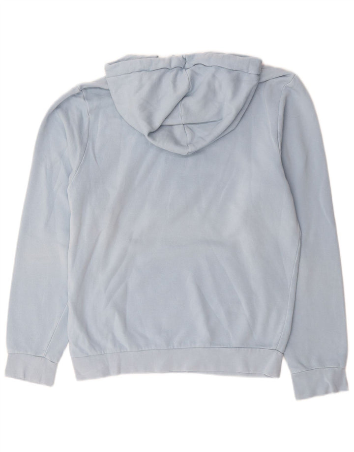 Maglione con cappuccio grafico da uomo Kappa in cotone blu medio