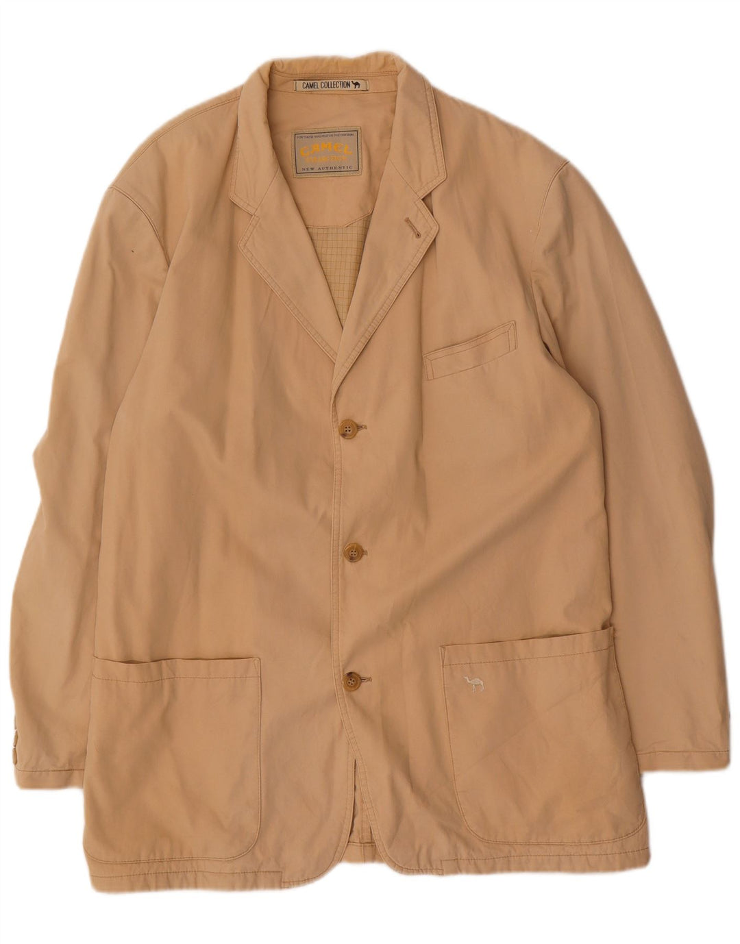 Giacca blazer a 3 bottoni da uomo Camel Active IT 54 XL in cotone beige