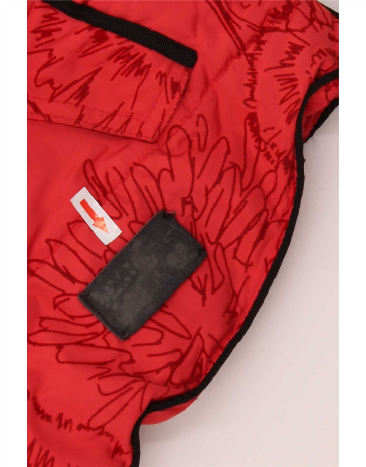 Giacca imbottita con cappuccio da donna Desigual EU 44 XL Poliestere rosso floreale