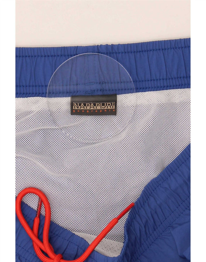 Pantaloncini da bagno grafici da uomo Napapijri XL blu poliestere