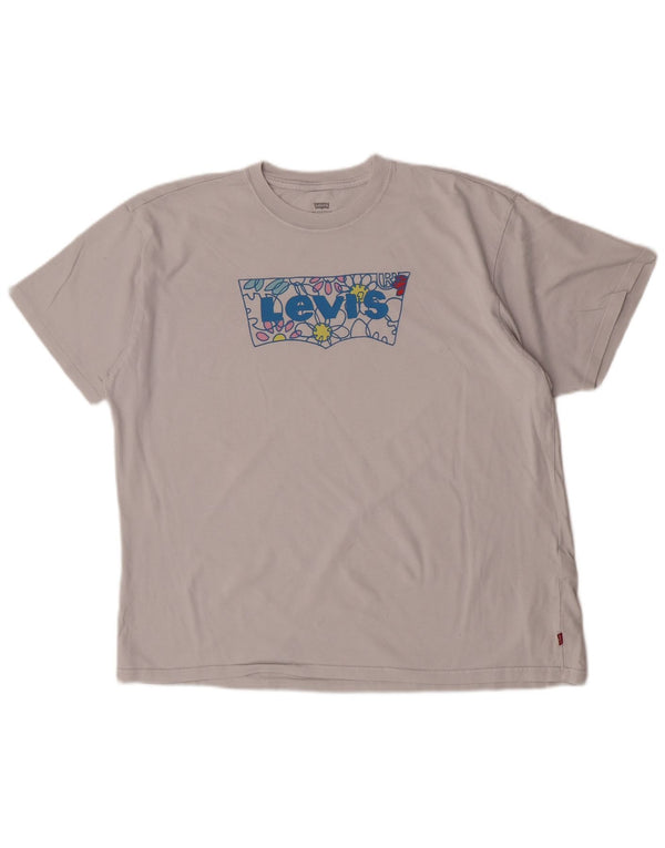 Levi's Mens Relaxed Graphic T-Shirt Top Large Grey Cotton