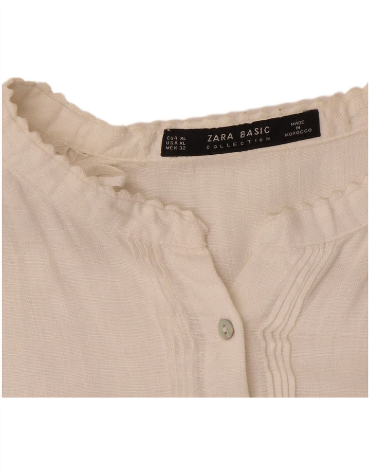 Camicetta da donna Zara UK 18 XL bianca