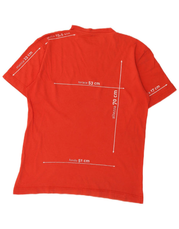 T-shirt grafica da uomo Rifle Top grande in cotone rosso