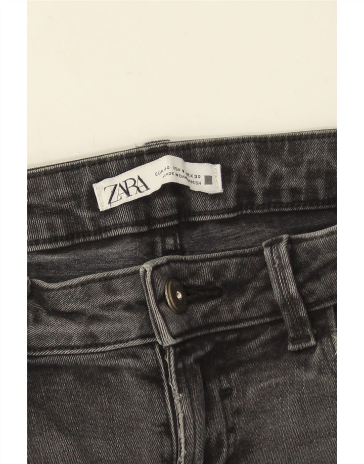 Jeans skinny effetto invecchiato Zara da donna EU 40 medio W30 L27 grigio