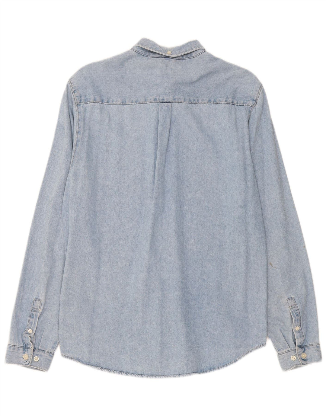 Camicia in denim da uomo Zara in cotone blu medio