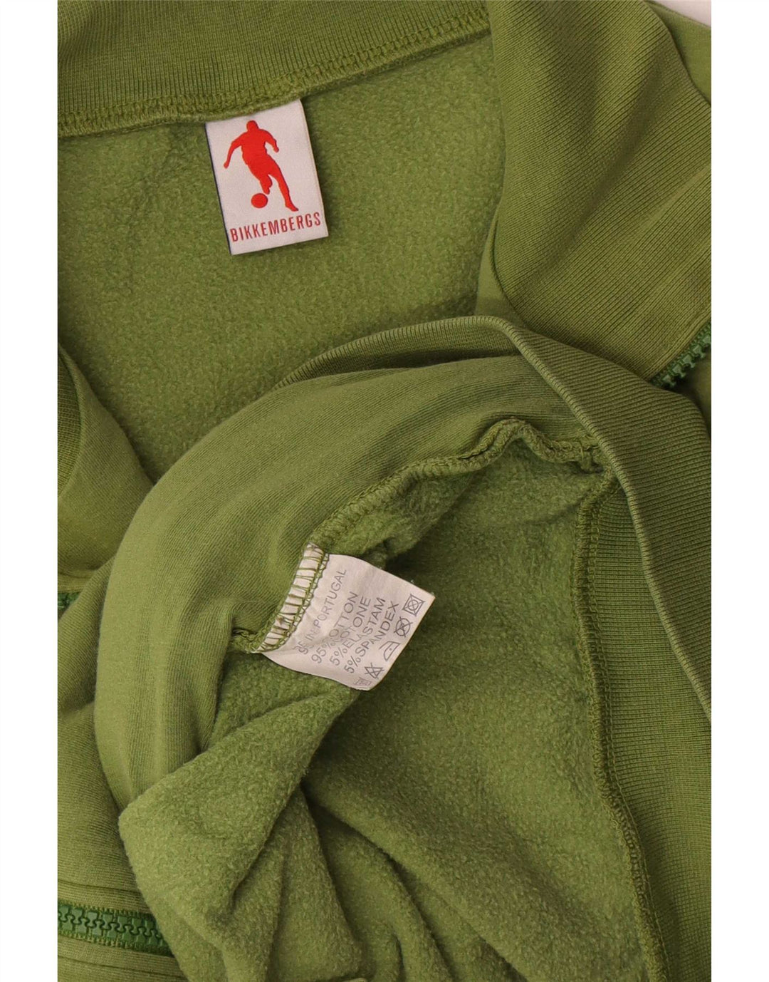 Giacca da ginnastica grafica da uomo di Bikkembergs in cotone verde medio
