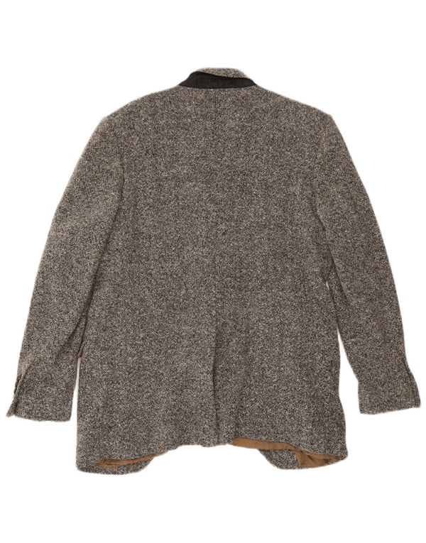 Giacca blazer da uomo a 1 bottone Dolce & Gabbana IT 52 XL lana screziata grigia