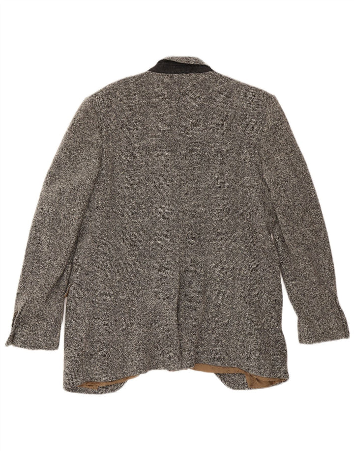 Giacca blazer da uomo a 1 bottone Dolce & Gabbana IT 52 XL lana screziata grigia
