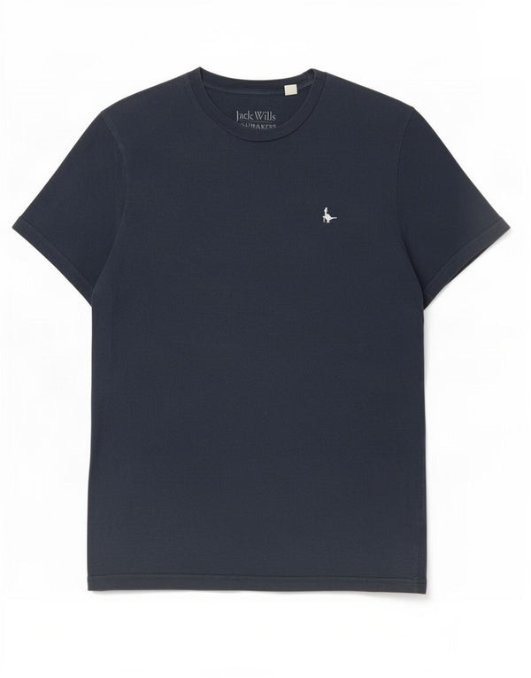 T-shirt da uomo Jack Wills Top piccola in cotone blu navy