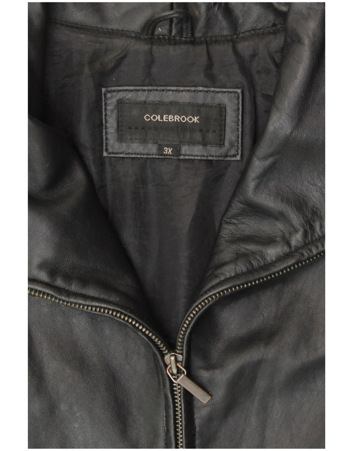 Giacca in pelle da donna Colebrook UK 22 3XL Pelle nera