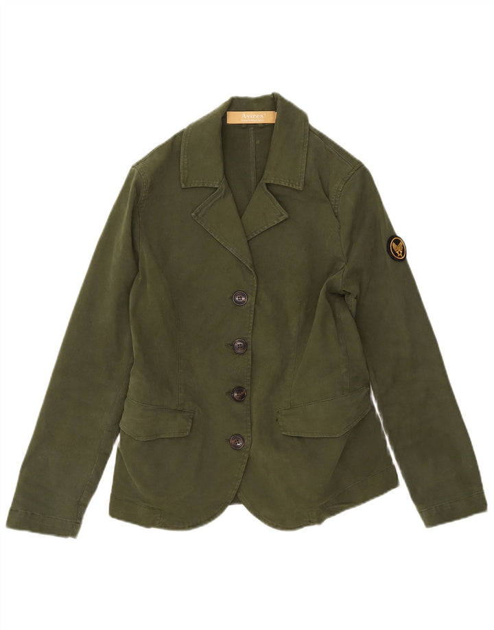 Giacca blazer da donna a 4 bottoni Avirex UK 6 XS verde cotone