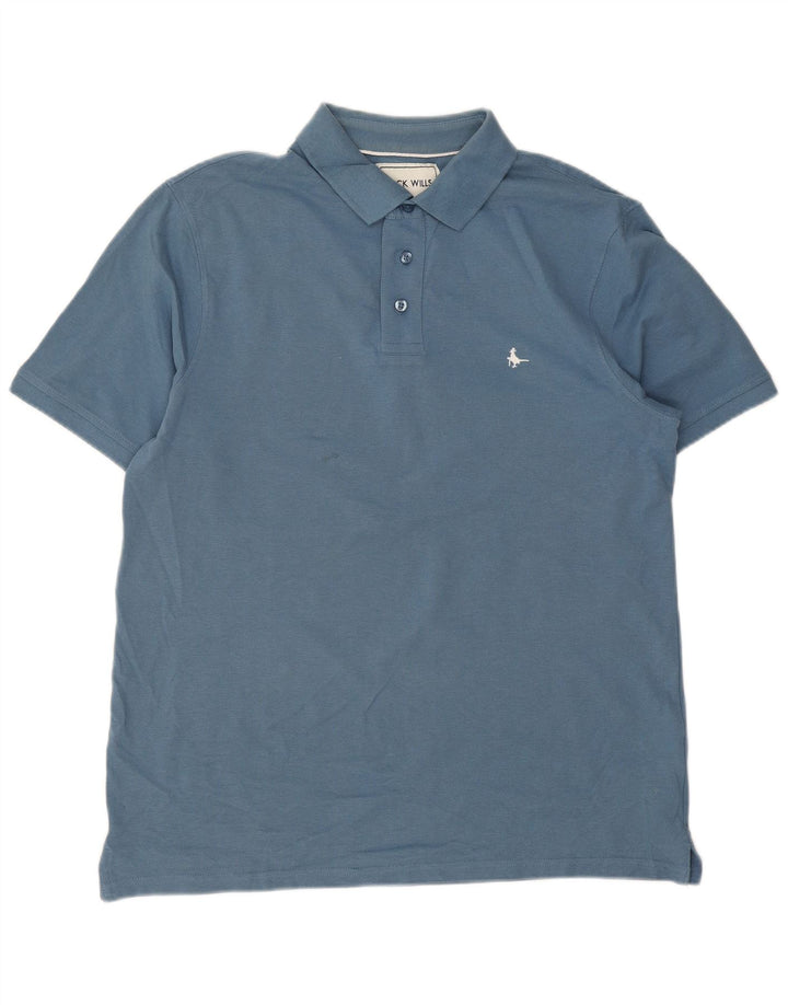 Polo da uomo Jack Wills grande in cotone blu