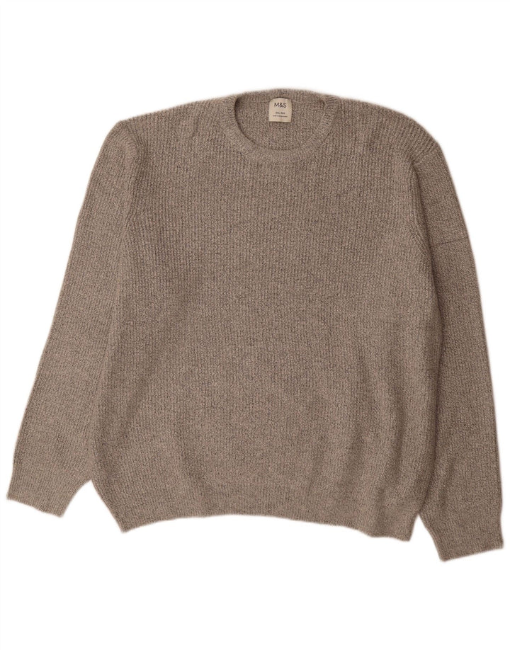 Maglione maglione girocollo da uomo Marks & Spencer 3XL grigio poliammide