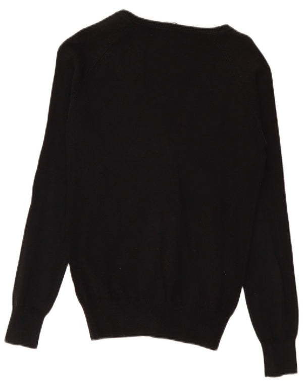 Maglione cardigan da donna Zara UK 12 cotone nero medio