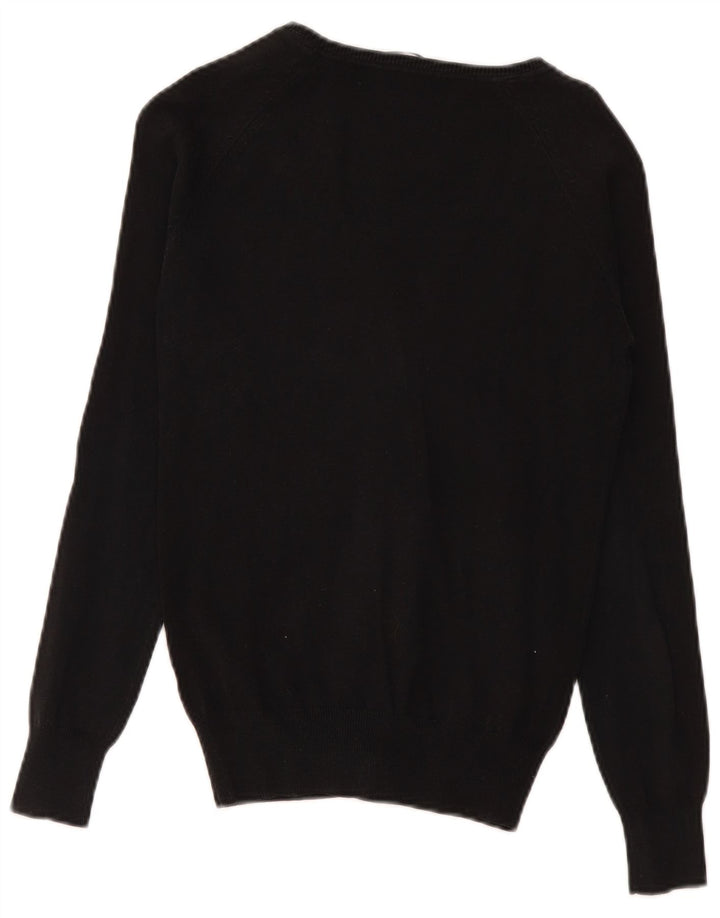 Maglione cardigan da donna Zara UK 12 cotone nero medio