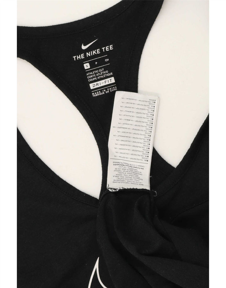 Canotta grafica Nike Dri Fit da donna UK 10 piccola in poliestere nero