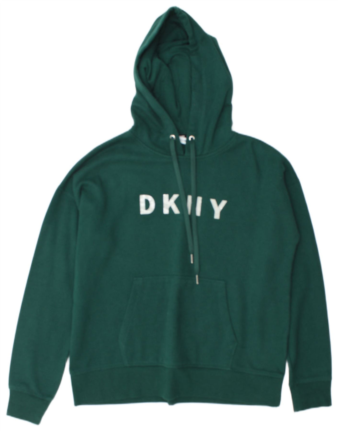 Maglione con cappuccio grafico da uomo Dkny in cotone verde medio