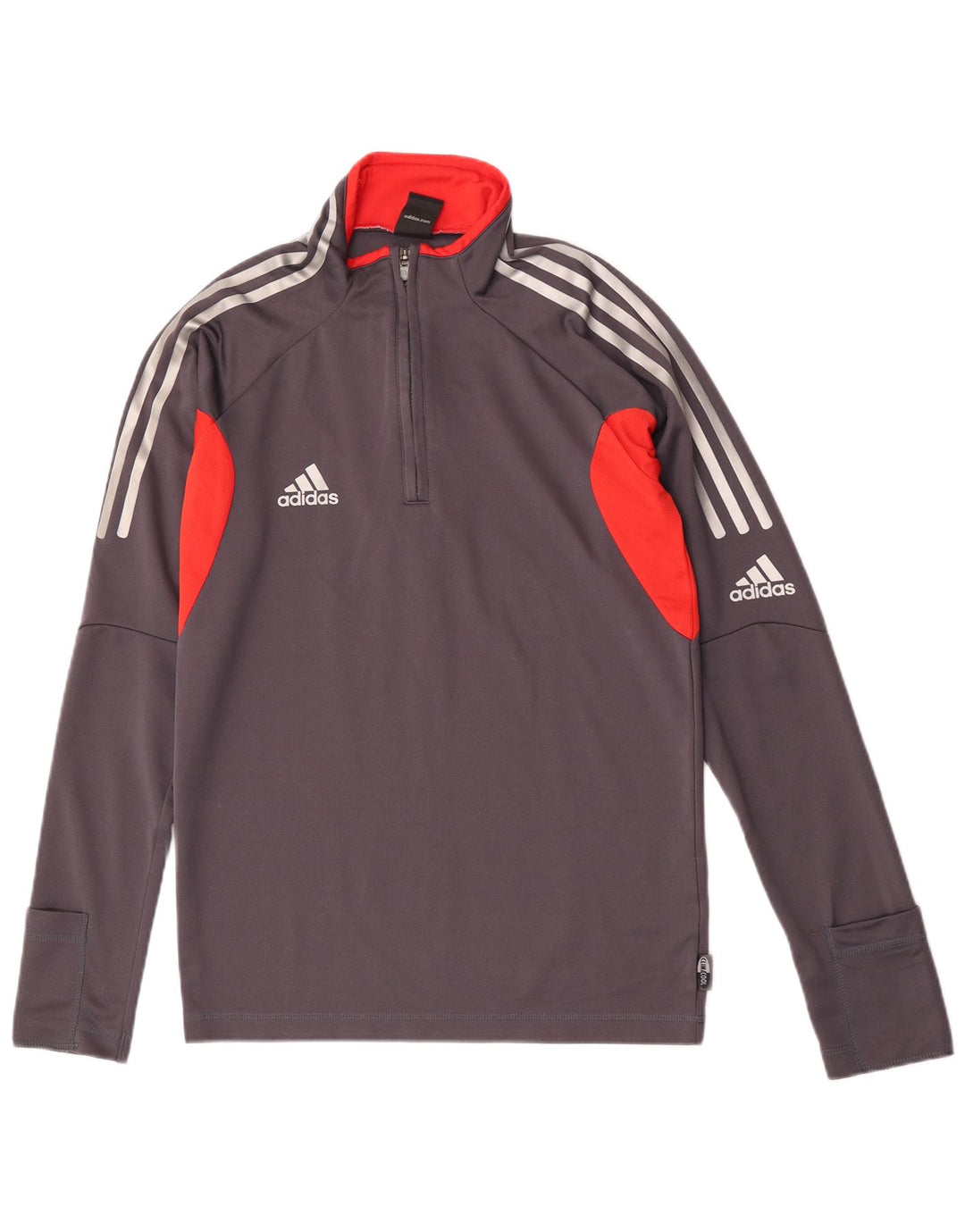 Top della tuta da allenamento Adidas Climacool da uomo UK 36/38 piccolo grigio